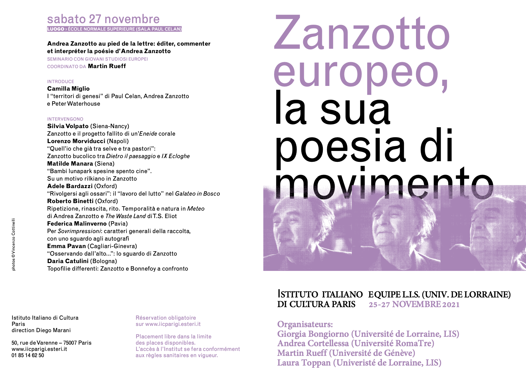 LIS-Colloque-Zanzotto europeo, la sua poesia di moviemento-Visuel